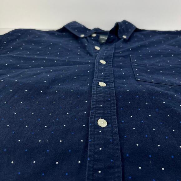 Bonobos Large Button Up Blue/White Dots Slim Fit Smart Cotton Men's Shirt - Picture 5 of 8